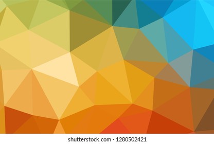 Light Blue, Yellow vector abstract mosaic pattern. Colorful illustration in abstract style with triangles. Brand new style for your business design.