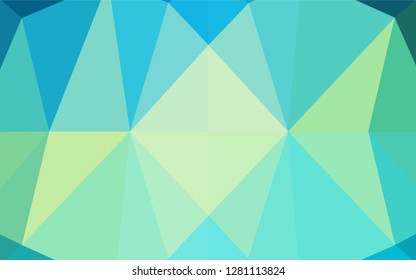 Light Blue, Yellow vector abstract polygonal cover. A vague abstract illustration with gradient. A completely new template for your business design.
