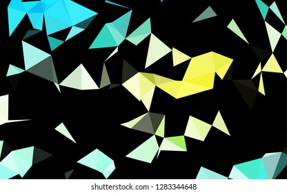 Light Blue, Yellow vector abstract mosaic pattern. Colorful abstract illustration with gradient. Triangular pattern for your business design.