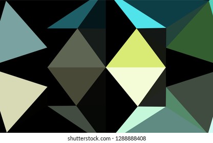Light Blue, Yellow vector abstract polygonal cover. A sample with polygonal shapes. The textured pattern can be used for background.
