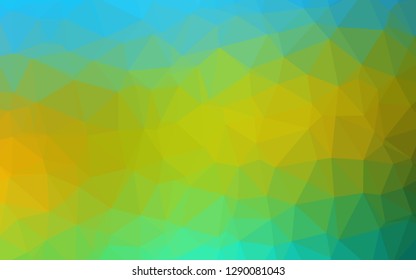 Light Blue, Yellow vector abstract mosaic pattern. Colorful illustration in abstract style with gradient. Brand new style for your business design.