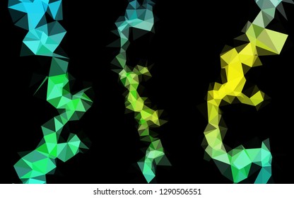 Light Blue, Yellow vector abstract polygonal layout. Colorful illustration in Origami style with gradient.  Brand new design for your business.