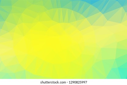 Light Blue, Yellow vector abstract mosaic background. Modern geometrical abstract illustration with gradient. The polygonal design can be used for your web site.
