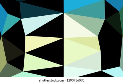 Light Blue, Yellow vector abstract mosaic background. A completely new color illustration in a vague style. Polygonal design for your web site.