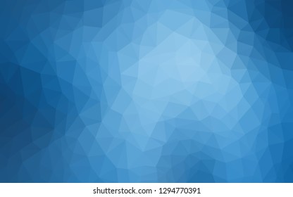 Light Blue, Yellow vector abstract mosaic backdrop. Creative geometric illustration in Origami style with gradient. Triangular pattern for your design.