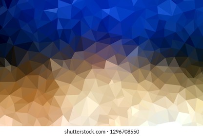 Light Blue, Yellow vector abstract polygonal pattern. A completely new color illustration in a polygonal style. Completely new template for your banner.
