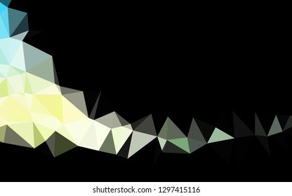 Light Blue, Yellow vector abstract polygonal layout. A completely new color illustration in a vague style. Brand new design for your business.