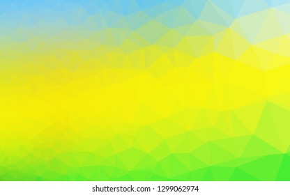 Light Blue, Yellow vector abstract polygonal cover. A completely new color illustration in a vague style. Triangular pattern for your business design.
