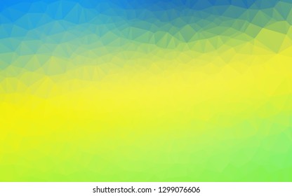 Light Blue, Yellow vector abstract polygonal layout. Modern geometrical abstract illustration with gradient. Completely new template for your business design.