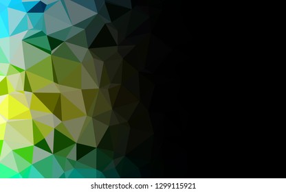 Light Blue, Yellow vector abstract polygonal layout. Geometric illustration in Origami style with gradient. Template for a cell phone background.