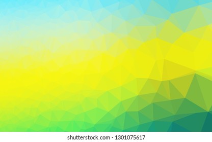 Light Blue, Yellow vector abstract mosaic background. A vague abstract illustration with gradient. Brand new style for your business design.