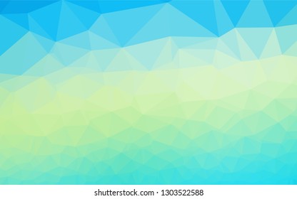 Light Blue, Yellow vector abstract polygonal texture. A vague abstract illustration with gradient. Triangular pattern for your business design.