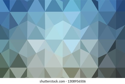 Light Blue, Yellow vector abstract polygonal pattern. Creative illustration in halftone style with triangles. Brand new style for your business design.