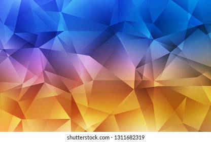 Light Blue, Yellow vector abstract polygonal template. Elegant bright polygonal illustration with gradient. New template for your brand book.