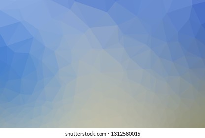 Light Blue, Yellow vector abstract polygonal cover. Shining illustration, which consist of triangles. Template for your brand book.
