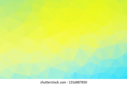 Light Blue, Yellow vector abstract polygonal layout. Geometric illustration in Origami style with gradient. Triangular pattern for your business design.