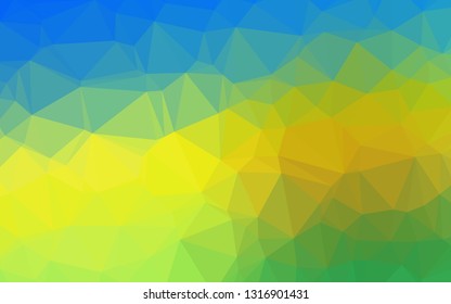 Light Blue, Yellow vector abstract polygonal cover. Modern geometrical abstract illustration with gradient. Polygonal design for your web site.