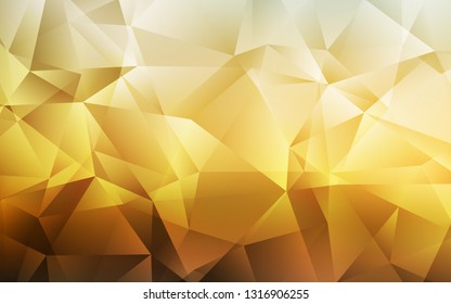 Light Blue, Yellow vector abstract polygonal template. Shining colorful illustration with triangles. Template for cell phone's backgrounds.
