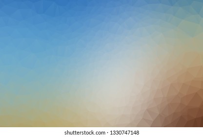 Light Blue, Yellow vector abstract mosaic backdrop. Colorful illustration in abstract style with gradient. Brand new style for your business design.