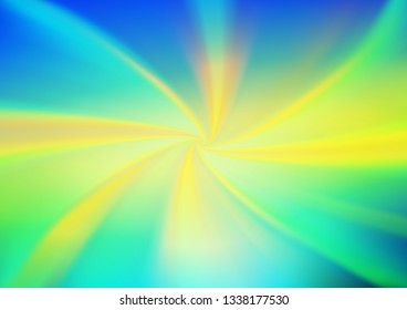 Light Blue, Yellow vector abstract bokeh pattern. A vague abstract illustration with gradient. A completely new template for your design.
