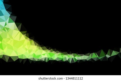 Light Blue, Yellow vector abstract mosaic backdrop. Geometric illustration in Origami style with gradient. Brand new design for your business.