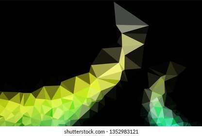 Light Blue, Yellow vector abstract polygonal layout. Geometric illustration in Origami style with gradient.  The textured pattern can be used for background.