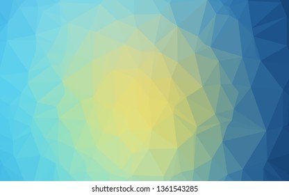 Light Blue, Yellow vector abstract mosaic backdrop. A completely new color illustration in a vague style. Completely new design for your business.