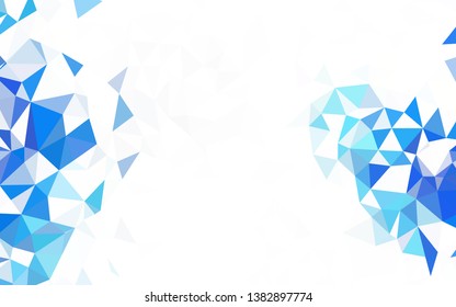 Light Blue, Yellow vector abstract polygonal template. Colorful illustration in abstract style with triangles. Brand new style for your business design.