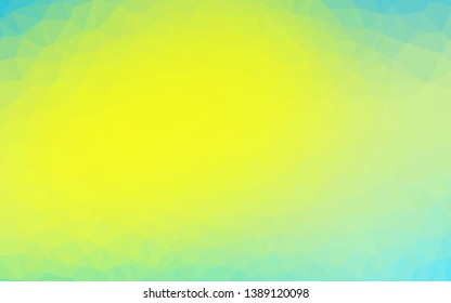 Light Blue, Yellow vector abstract polygonal texture. Colorful illustration in abstract style with gradient. Elegant pattern for a brand book.
