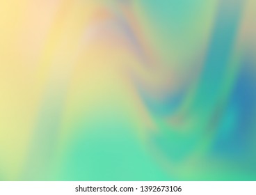 Light Blue, Yellow vector abstract blurred template. A completely new color illustration in a bokeh style. The background for your creative designs.