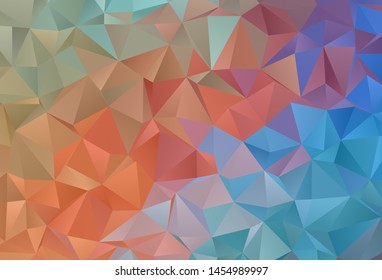 Light Blue, Yellow vector abstract polygonal background. Elegant bright polygonal illustration with gradient. Triangular pattern for your design.
