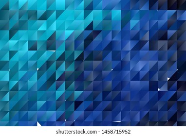 Light Blue, Yellow vector abstract polygonal template. Geometric illustration in Origami style with gradient.  Completely new template for your banner.