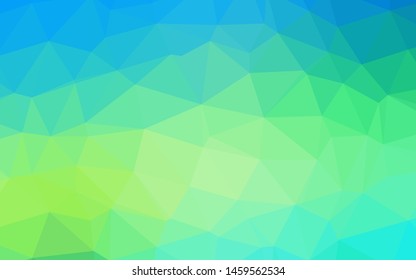 Light Blue, Yellow vector abstract polygonal layout. Colorful illustration in abstract style with gradient. Triangular pattern for your business design.