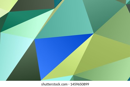 Light Blue, Yellow vector abstract polygonal layout. Brand new colorful illustration in with gradient. Template for your brand book.