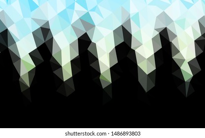 Light Blue, Yellow vector abstract mosaic backdrop. Creative illustration in halftone style with gradient. Elegant pattern for a brand book.