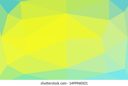 Light Blue, Yellow vector abstract mosaic background. Creative illustration in halftone style with gradient. Brand new style for your business design.