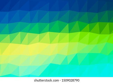 Light Blue, Yellow vector abstract polygonal texture. A vague abstract illustration with gradient. Completely new design for your business.