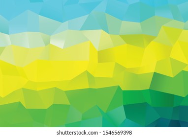 Light Blue, Yellow vector abstract mosaic background. A sample with polygonal shapes. New texture for your design.