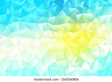 Light Blue, Yellow vector abstract polygonal texture. Colorful abstract illustration with gradient. Polygonal design for your web site.