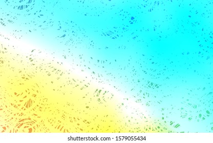 Light Blue, Yellow vector abstract doodle background. Brand-new colored illustration in blurry style with roses. The textured pattern can be used for website.