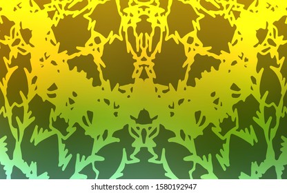 Light Blue, Yellow vector abstract doodle template. A completely new color illustration in doodle style drawn by child. The template can be used as a background for cell phones.