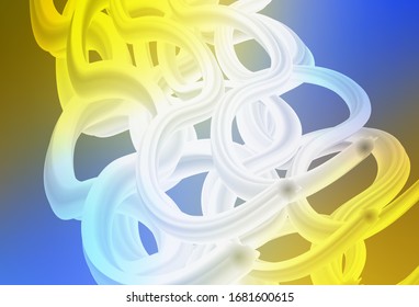 Planta brillante abstracta de vector amarillo, azul claro. Ilustración creativa en estilo de medio tono con degradado. Nuevo diseño para su negocio.