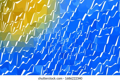 Light Blue, Yellow vector abstract textured polygonal background. Blurry triangle design. Pattern can be used for background.