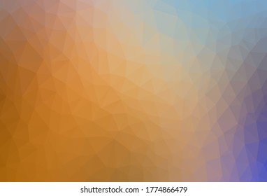 Light Blue, Yellow vector abstract mosaic background. Shining colorful illustration with triangles. Triangular pattern for your design.