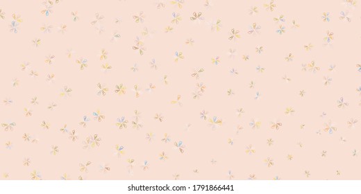Light blue, yellow vector abstract backdrop with leaves. Shining colored illustration with leaves in doodle style. Brand new business design.