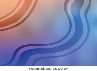 Azul claro, Rama de vector amarillo abstracto brillante patrón. Ilustración creativa en estilo de semitono con gradiente. Fondo para los diseños.