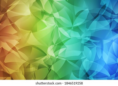 Azul claro, Rastreo poligonal abstracto del vector amarillo. Ilustración abstracta poligonal con gradiente. Diseño poligonal para su sitio web.