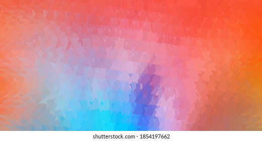 Light blue, yellow vector abstract triangle pattern. Elegant abstract illustration with gradient triangles. Wallpaper for your web apps.