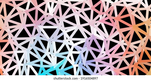 Light blue, yellow vector abstract triangle template. Gradient illustration in polygonal style with triangles. Modern design for your apps.