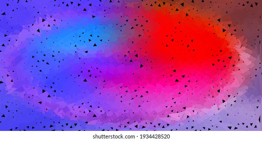 Textura de triángulo abstracto vectorial azul claro, amarillo. Ilustración abstracta colorida con triángulos gradientes. Patrón inteligente para sitios web.